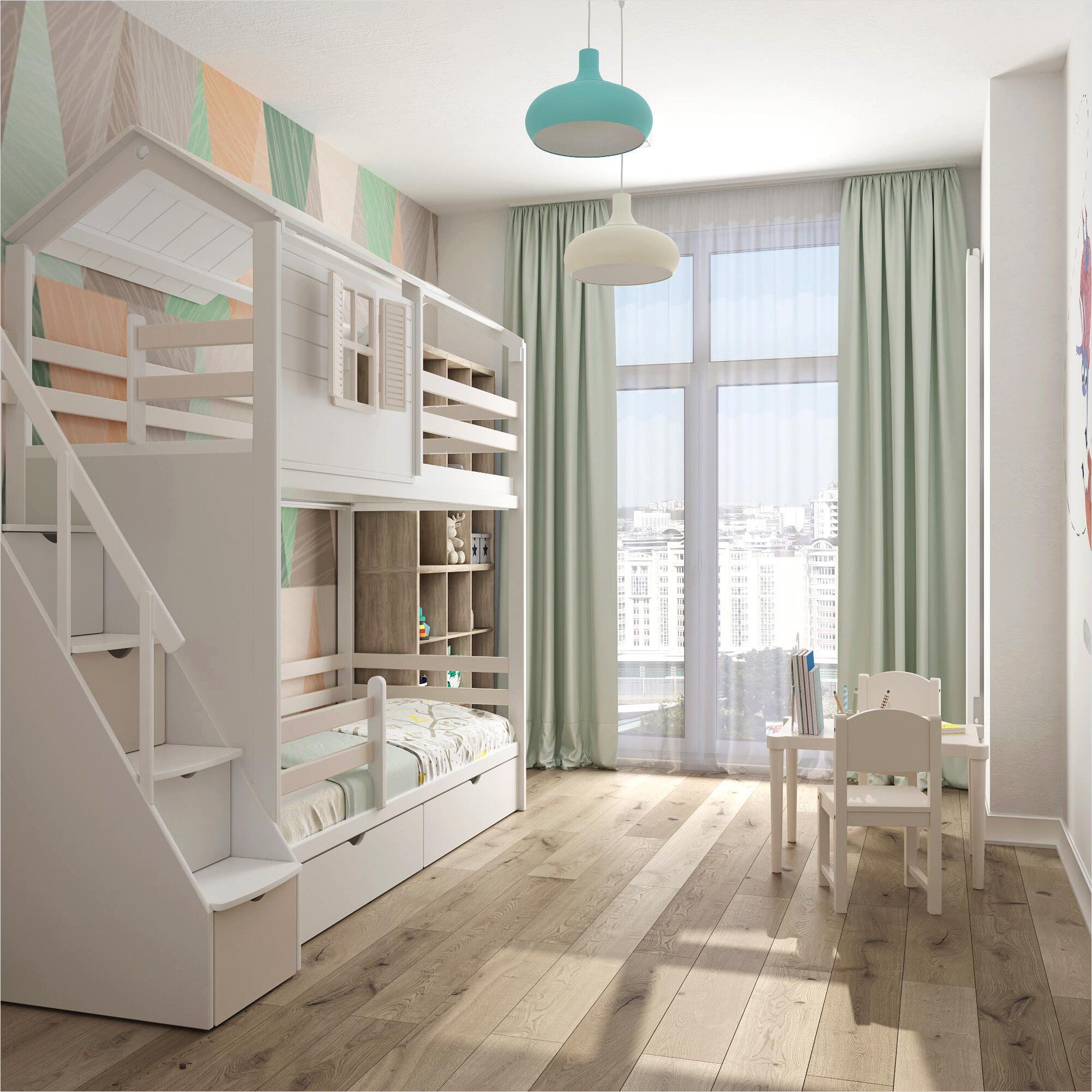 Уютный домик для игр в детской комнате