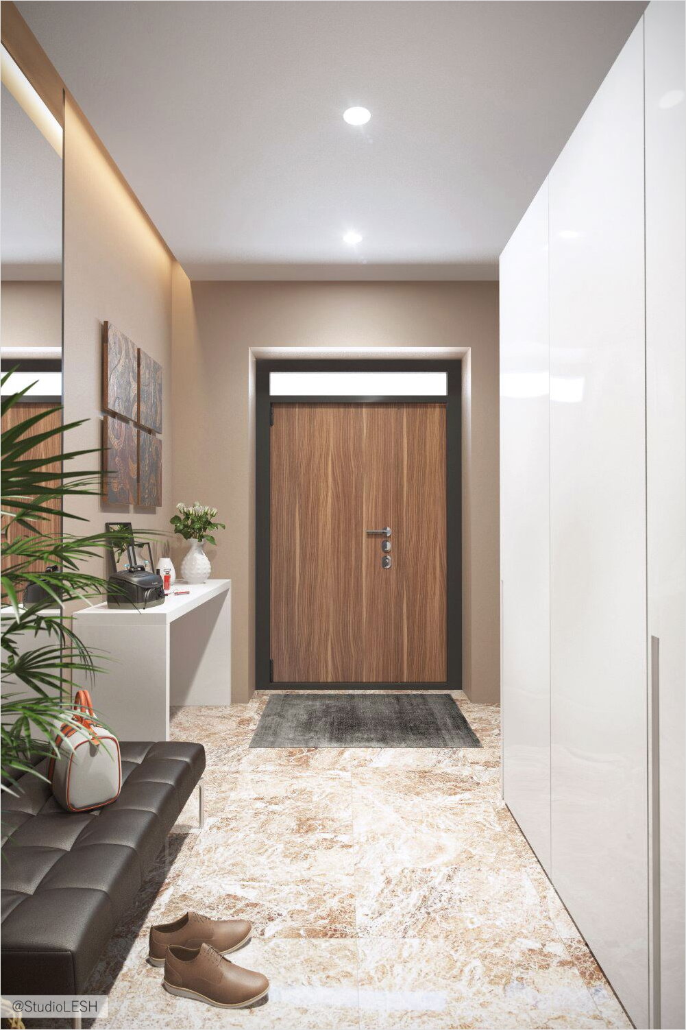 Оформление прихожей в пригородном доме 