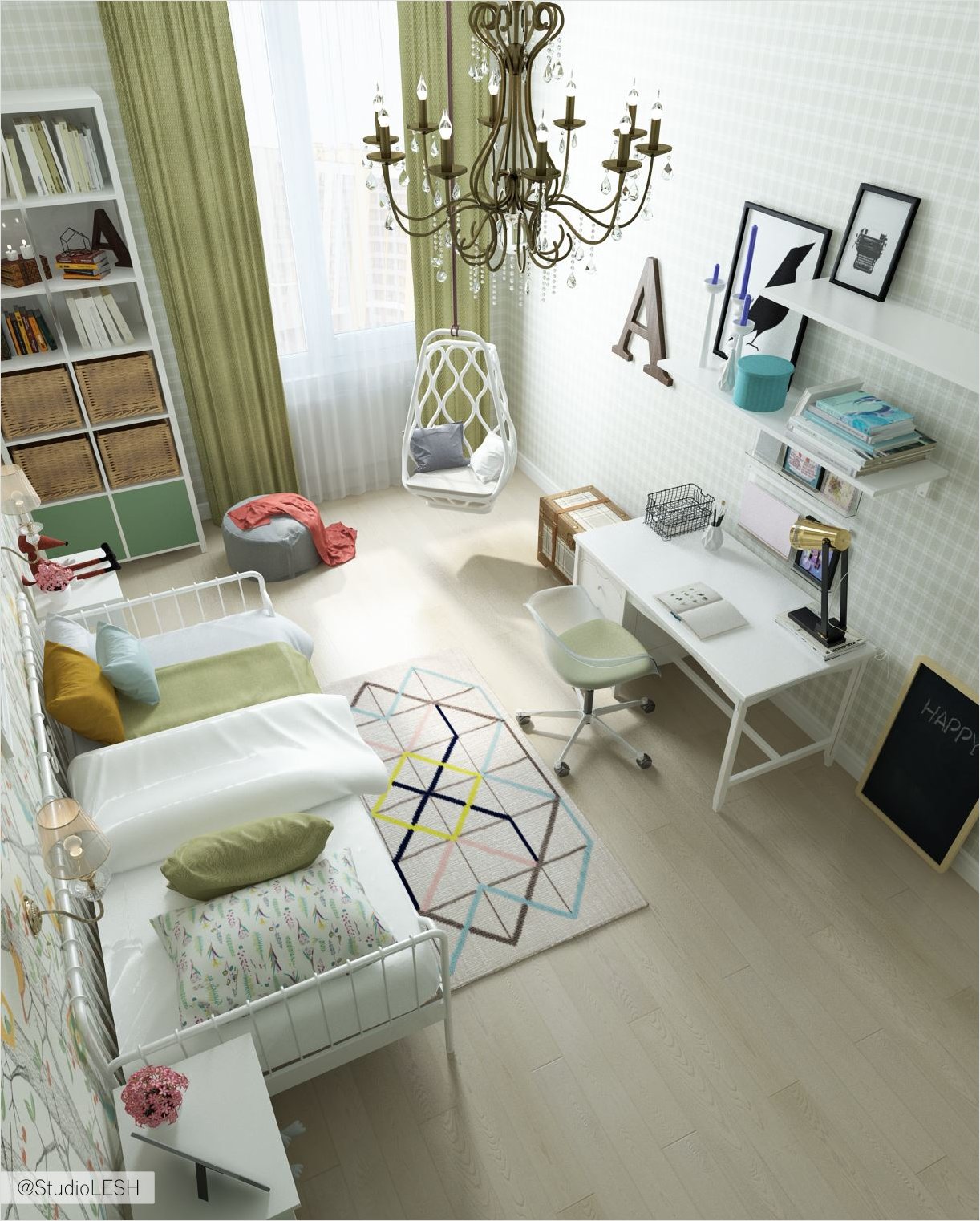 Интерьер отдельной детской комнаты 