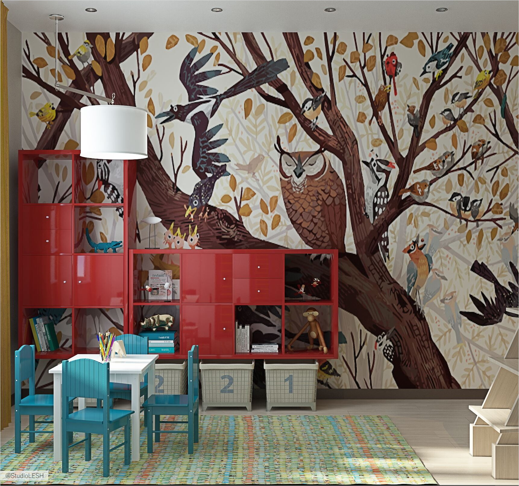 Дизайн детской для двух детей 