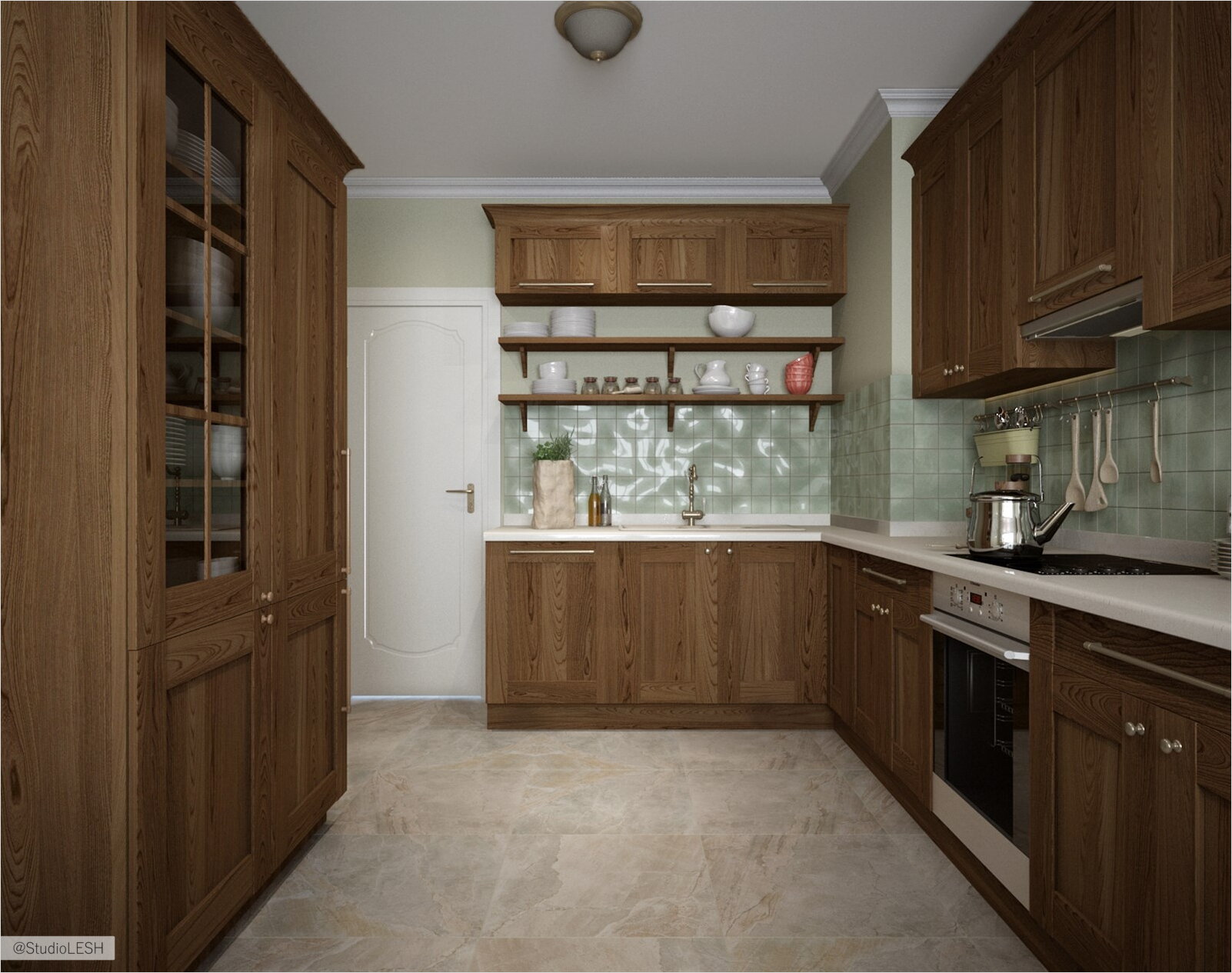 Кухня из натурального дерева