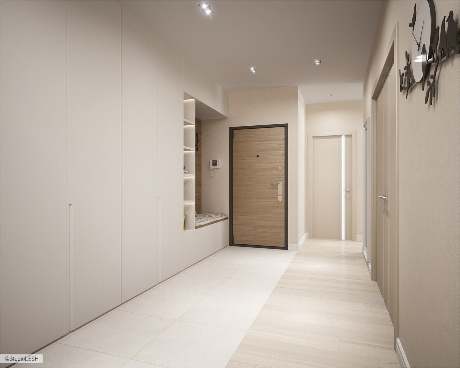 большой коридор в квартире