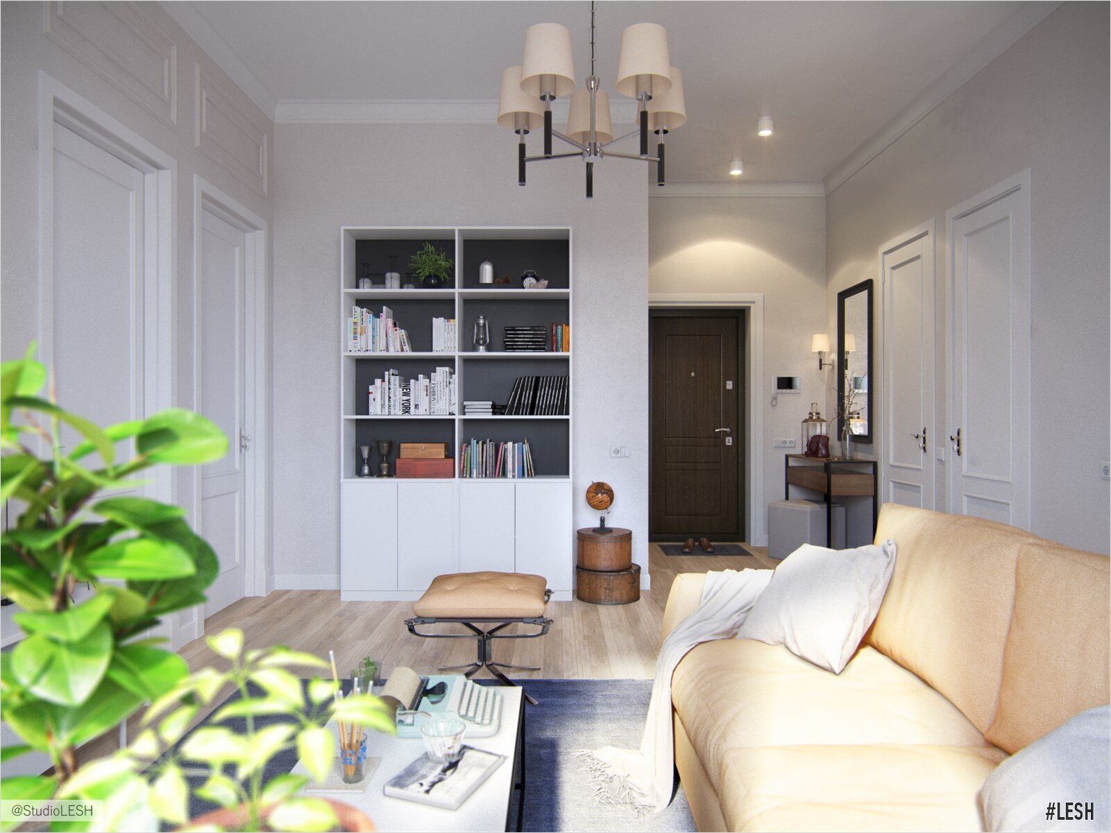 современная классическая гостиная