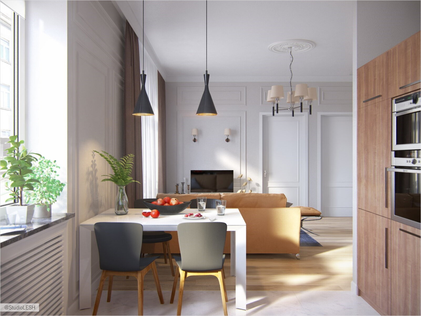 кухня совмещенная с гостиной