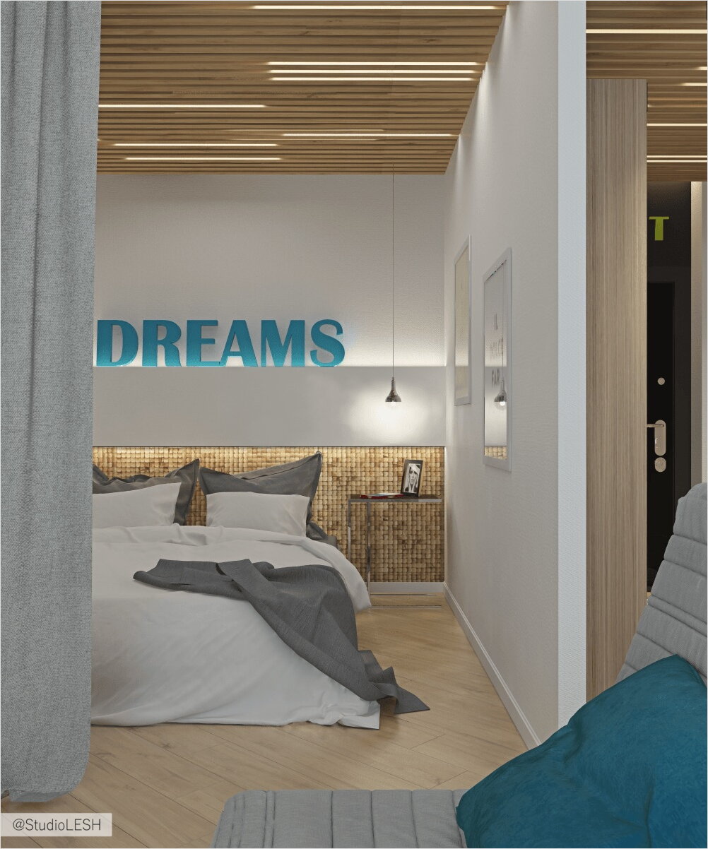 Спальня кокосовая мозаика