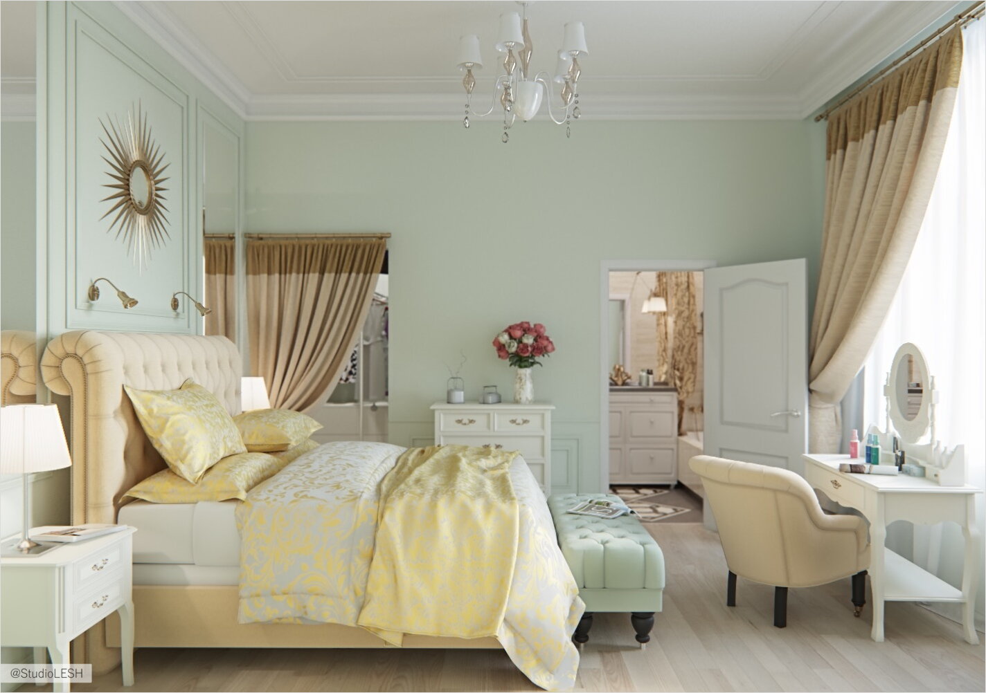 Спальня в классическом стиле