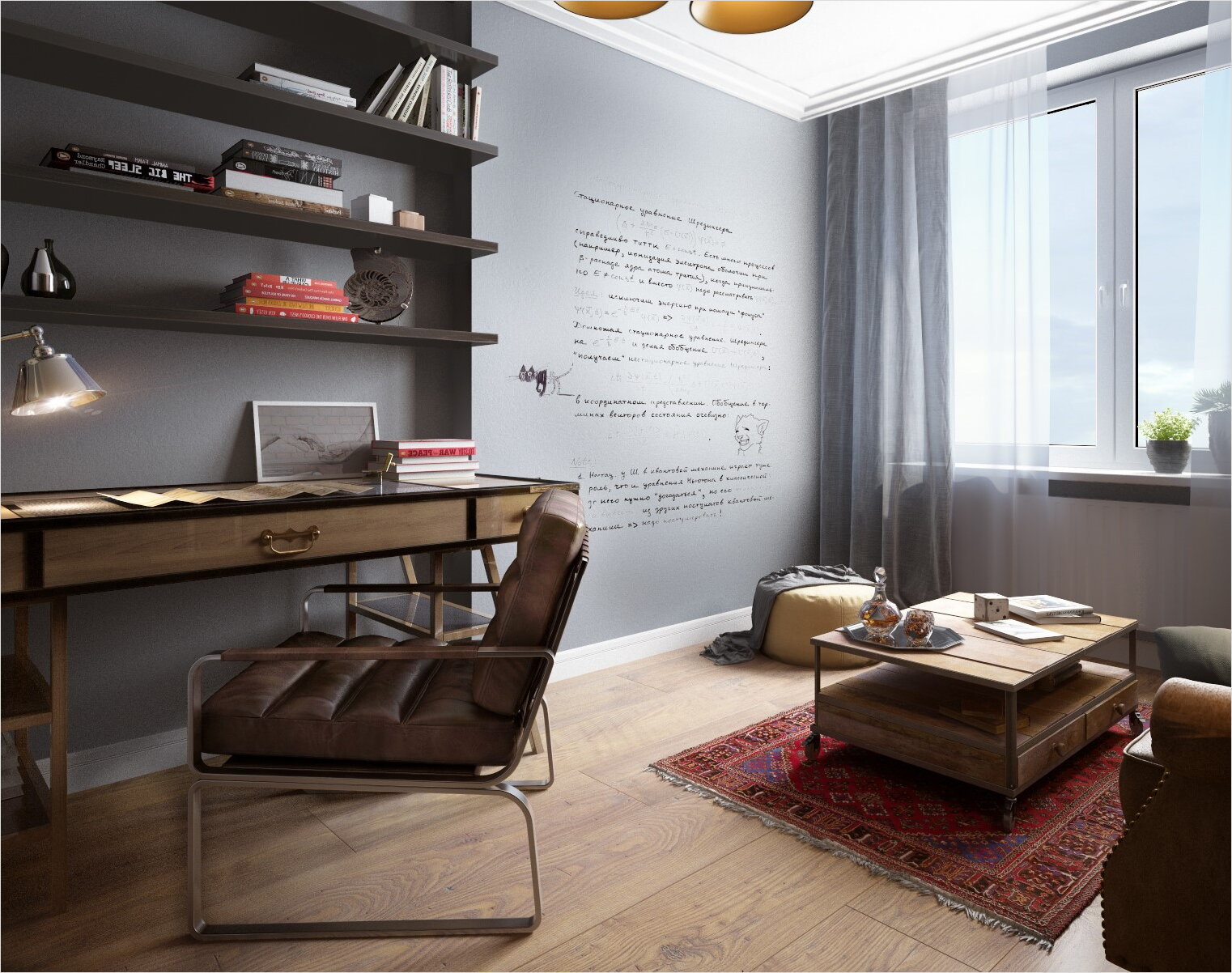 Кабинет маркерная стена