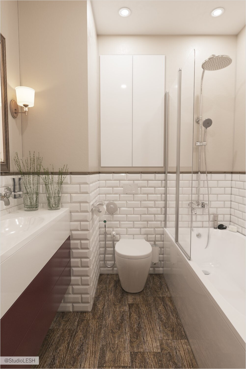 Ванная подвесной унитаз