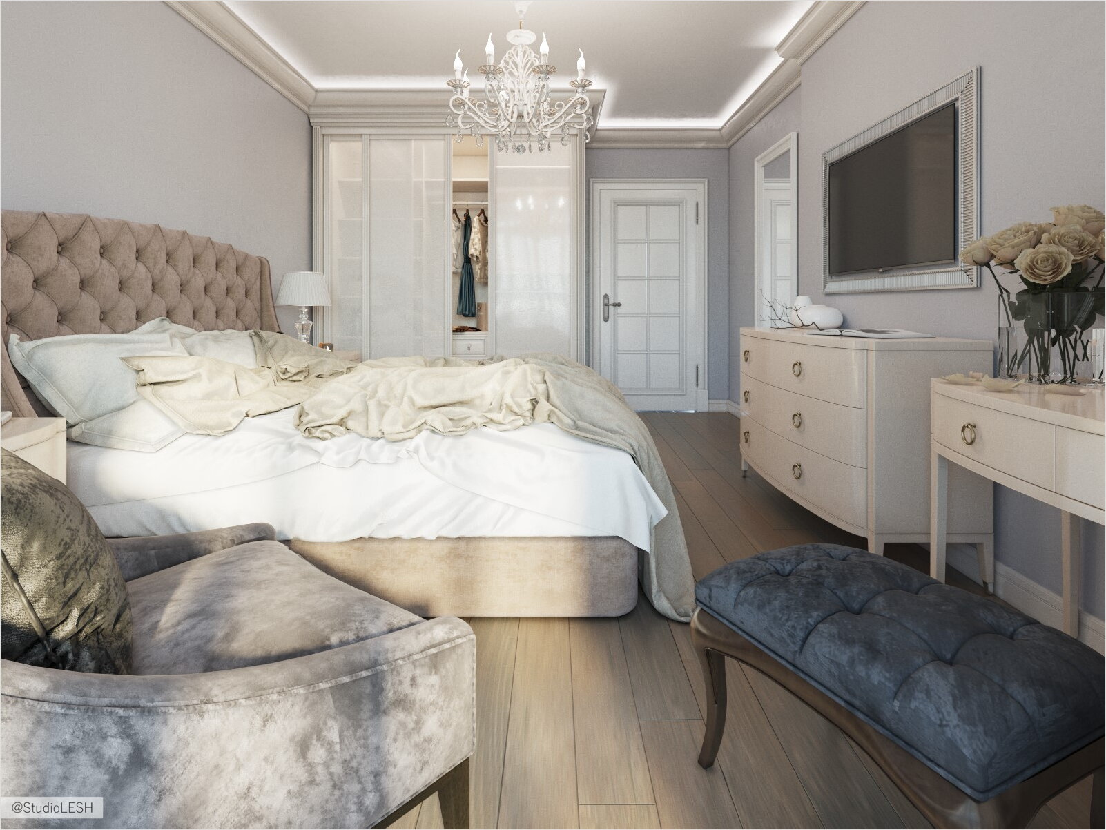 Спальня в классическом стиле