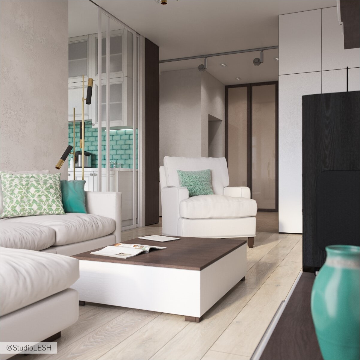 Насыщеные элементы в гостиной