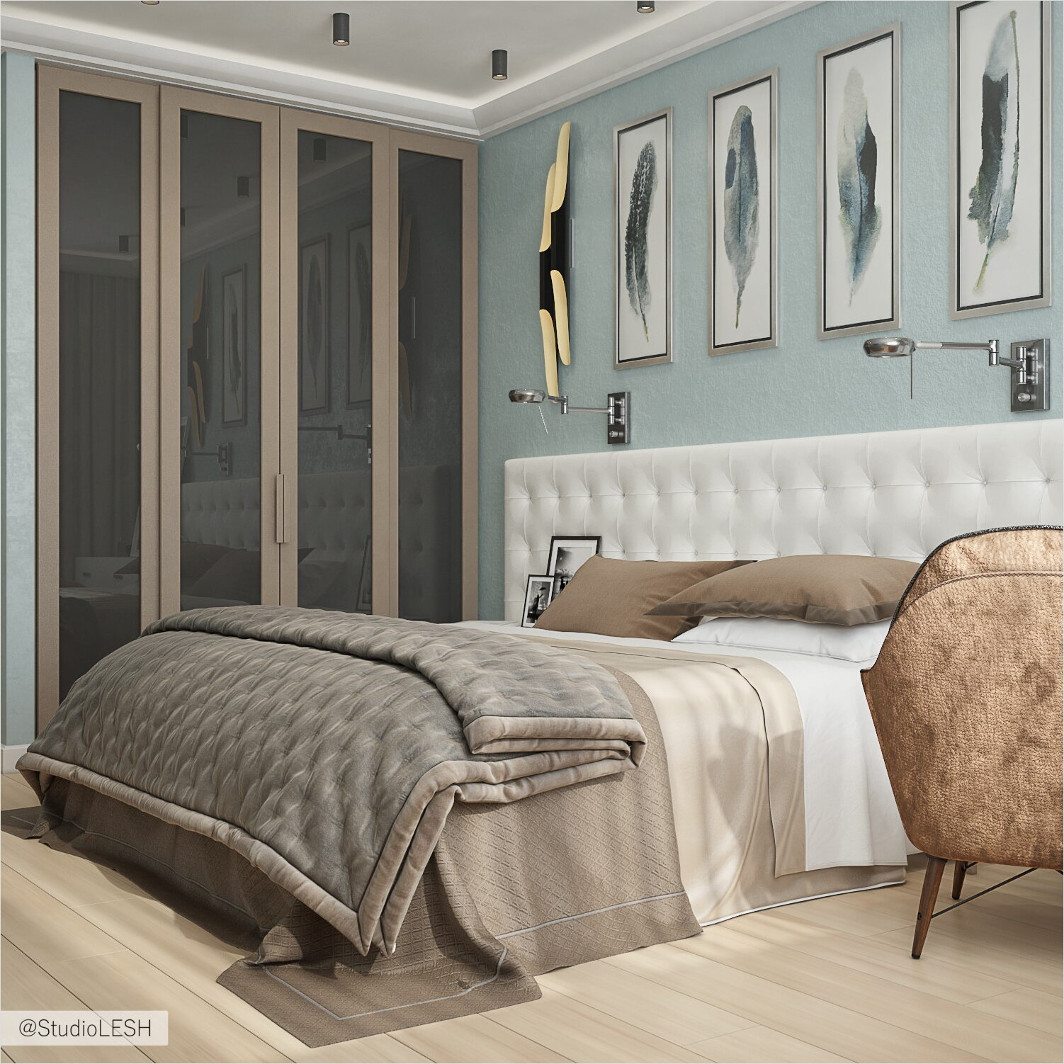 Спальня с холодными стенами