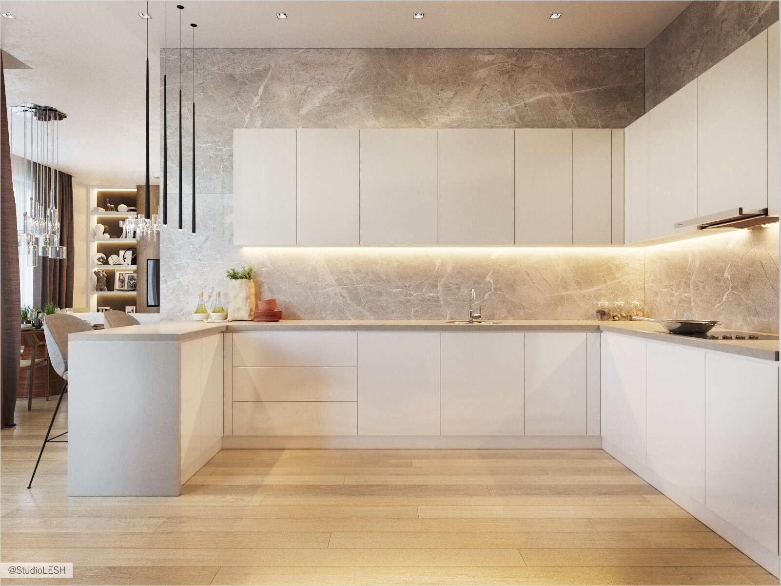 Белая кухня