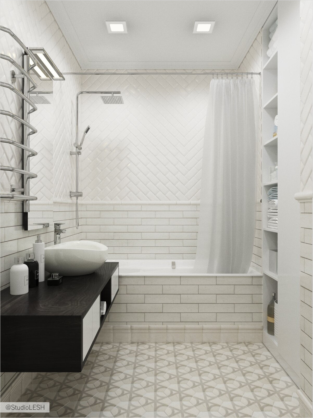 Белая ванная комната