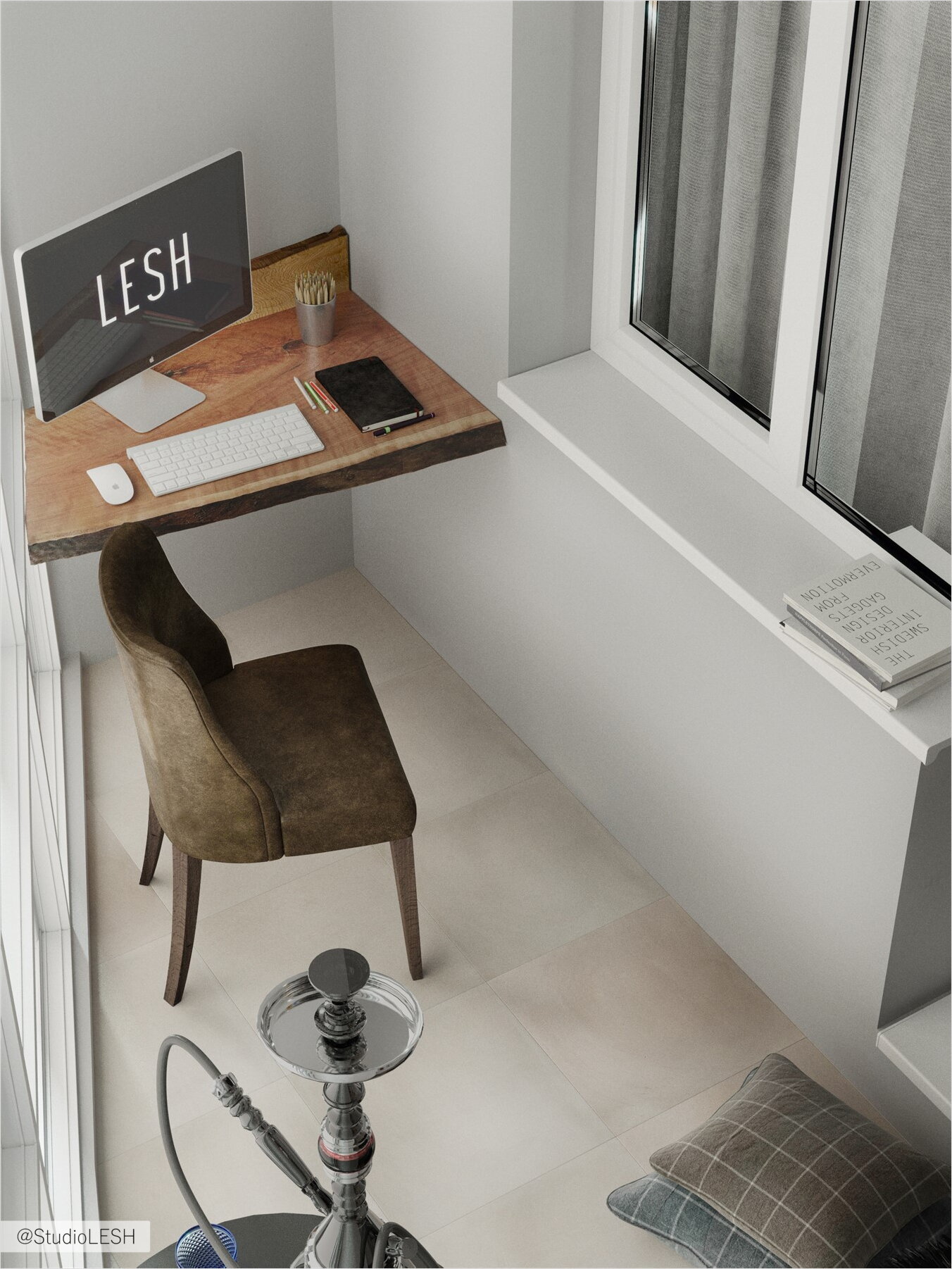 Рабочее место на балконе