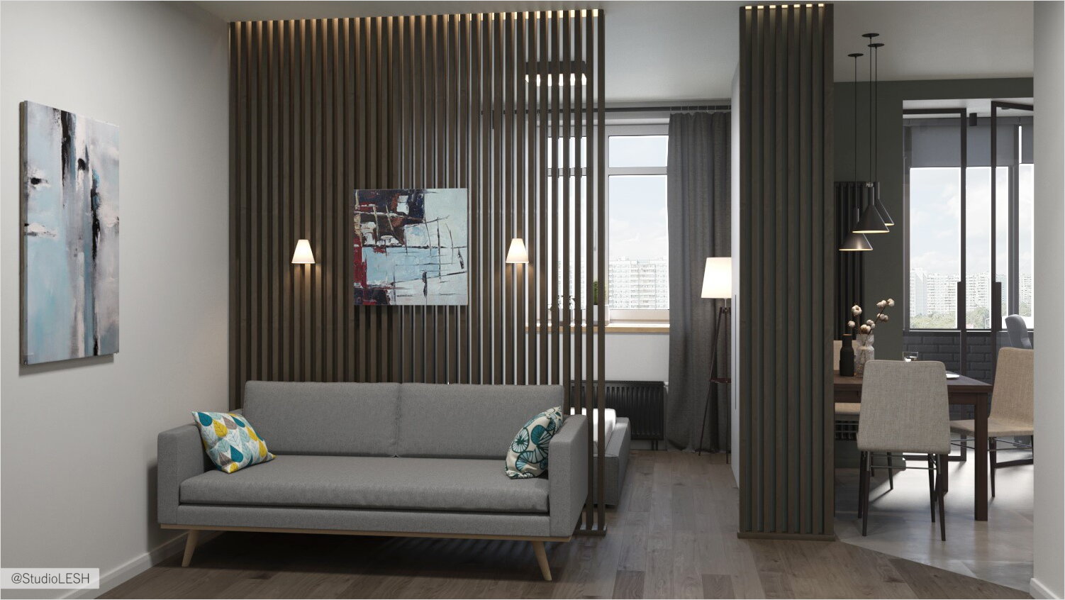 Гостиная в скандинавском стиле