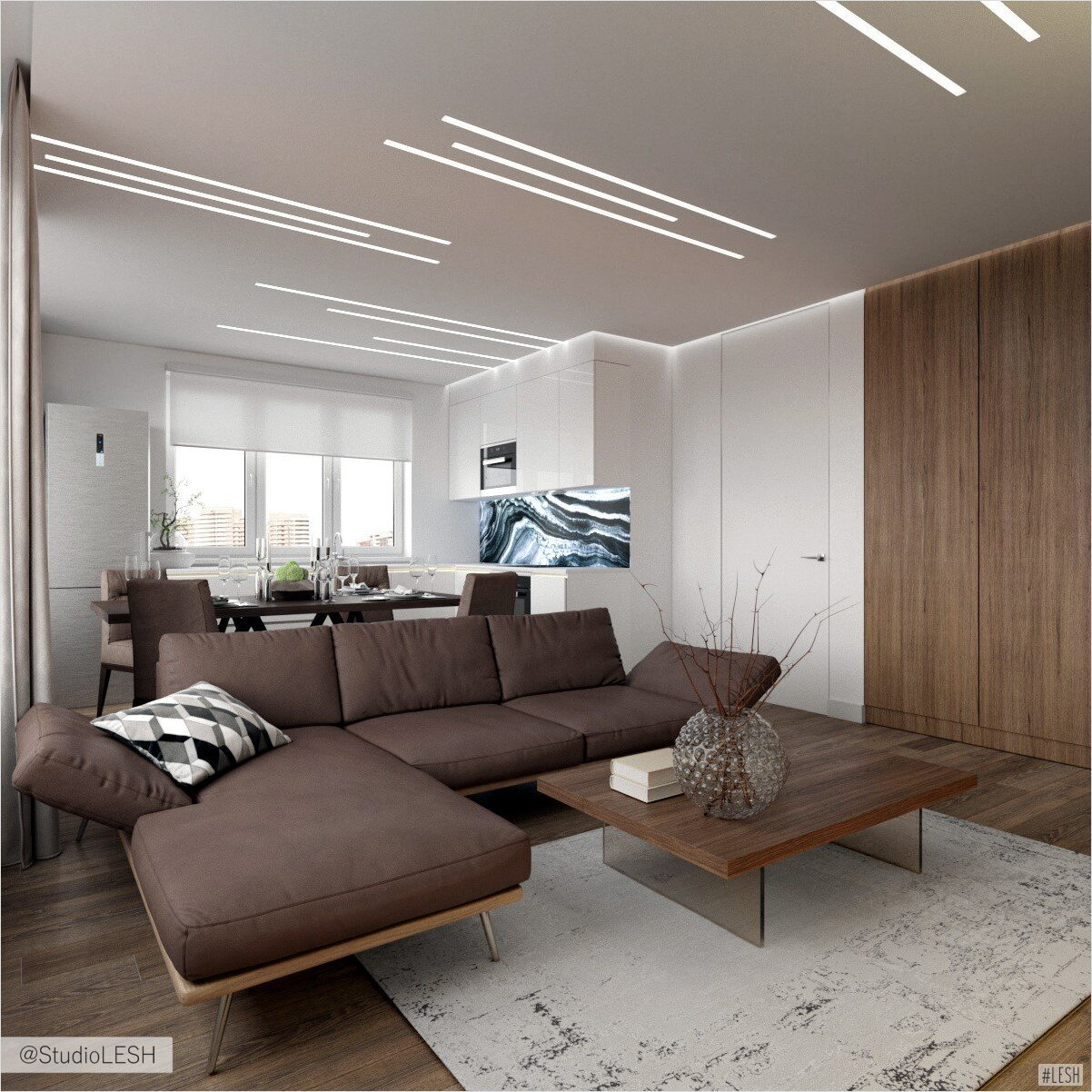 Просторная кухня-гостиная