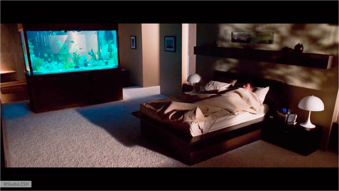 Дизайн интерьера спальной комнаты из фильма 