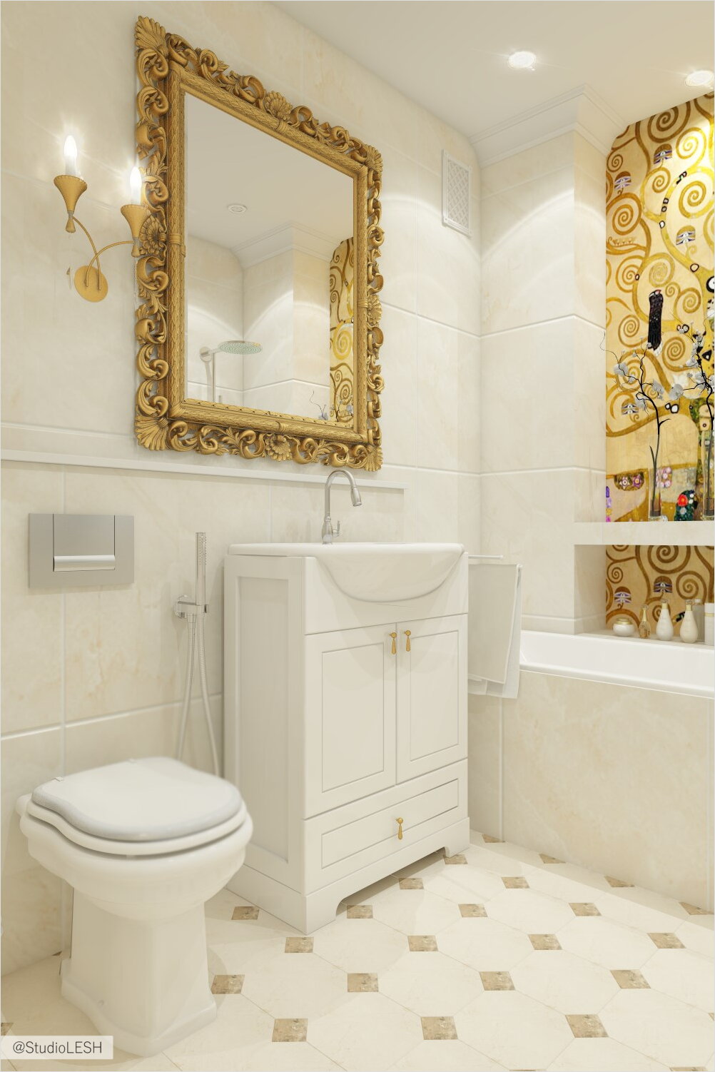 дизайн интерьера санузла