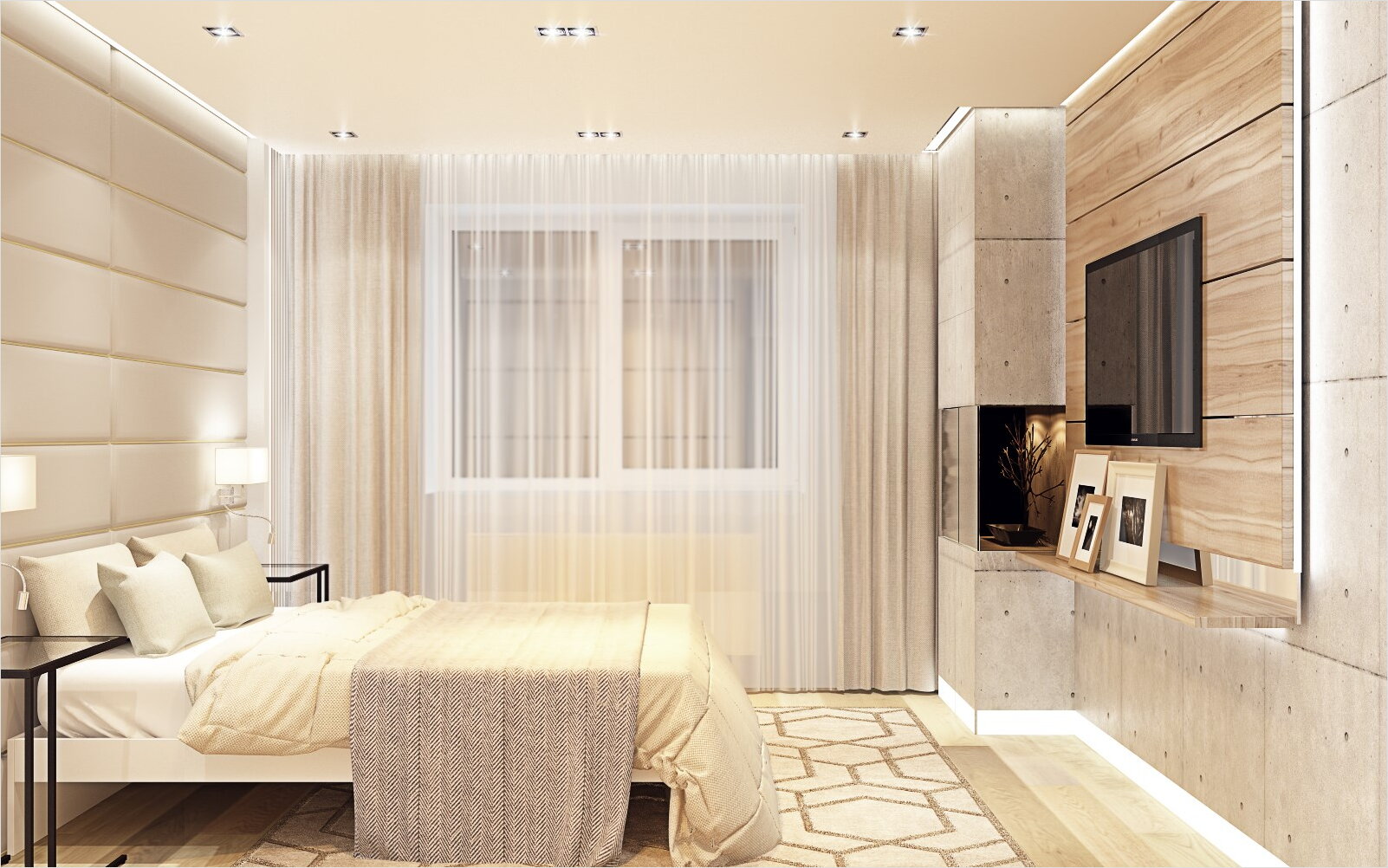 Дизайн проект спальни однокомнатной квартиры