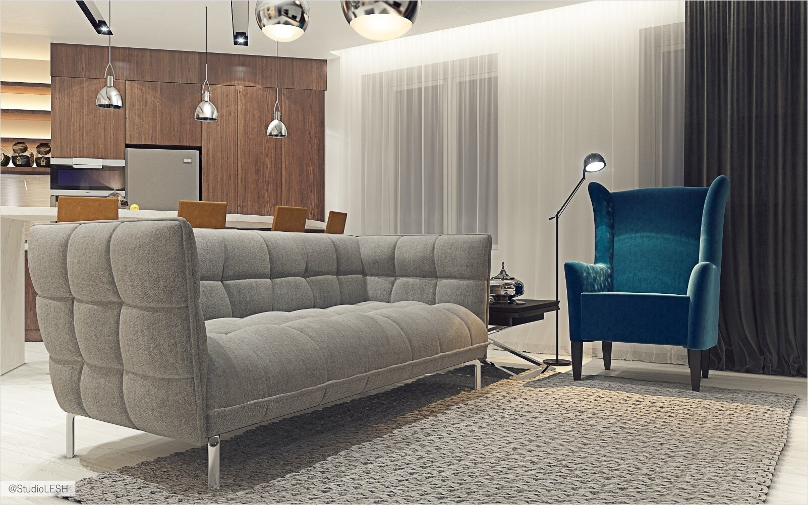 Дизайн-проект интерьера гостиной 