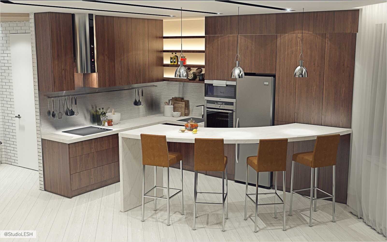 Дизайн проект кухни в новом оккервиле 