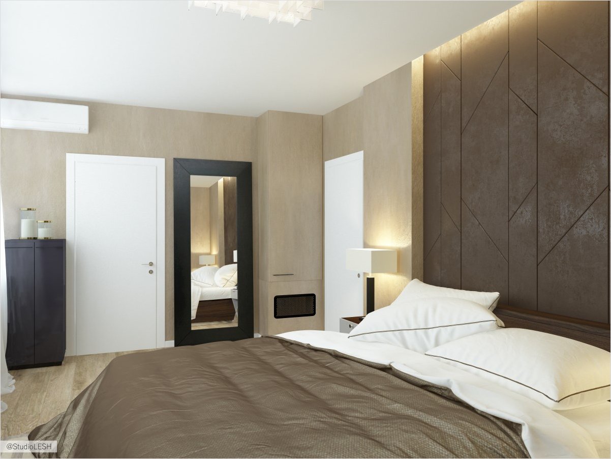 Дизайн интерьера спальни в коттедже