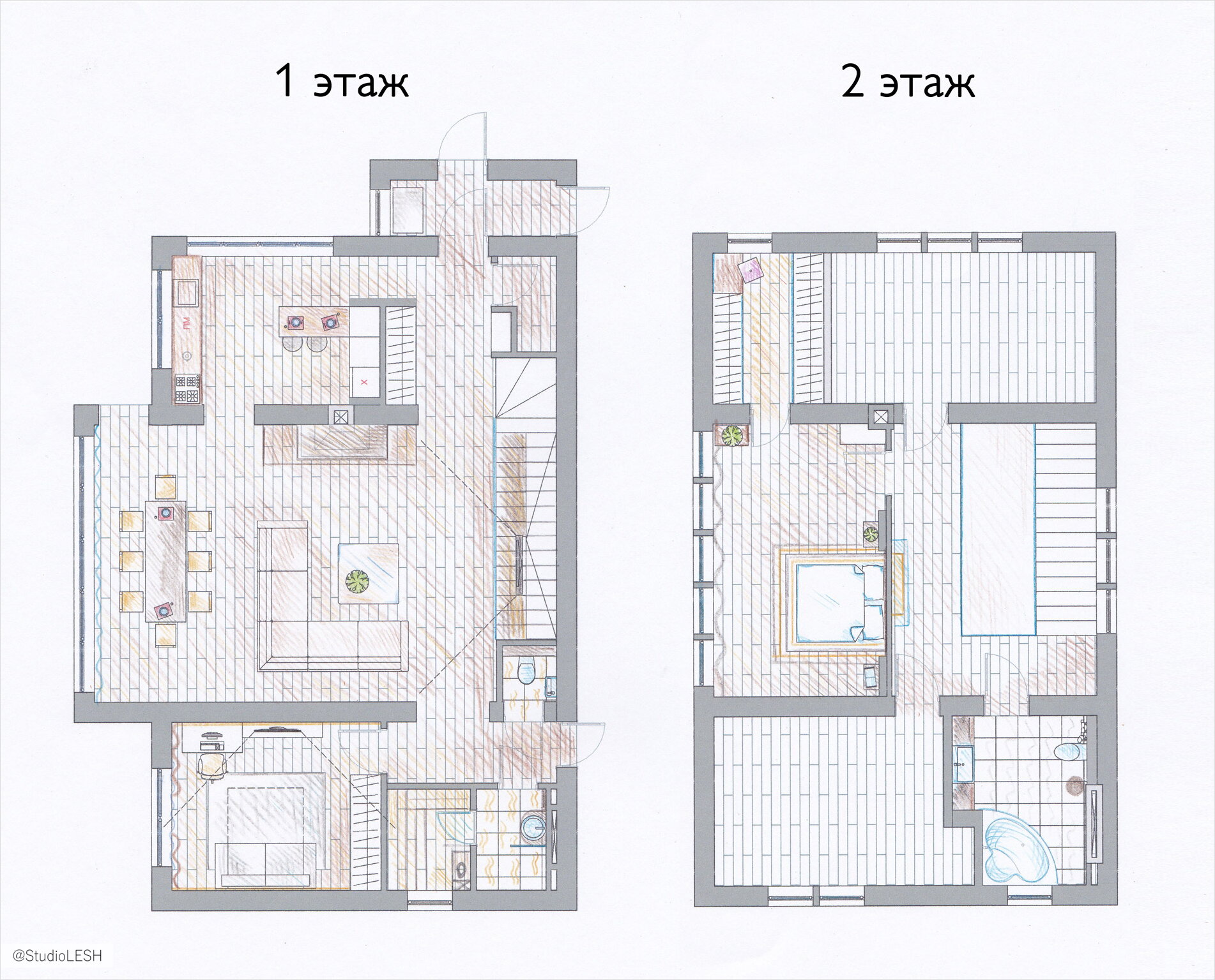 Планировка загородного дома в Киссолово