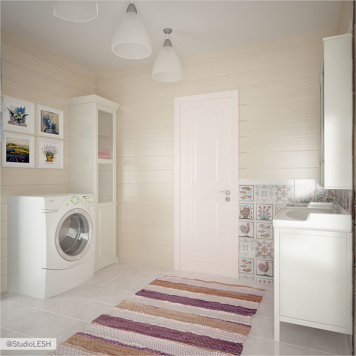 Дизайн интерьера ванной комнаты в загородном доме