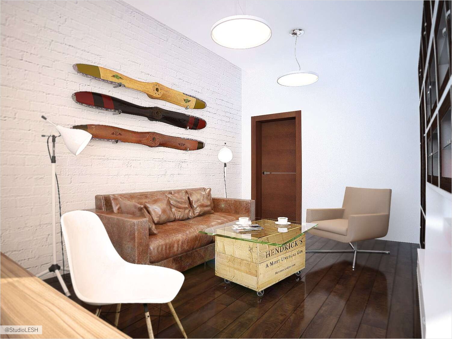 Декор, оригинальный деревянный пропеллер