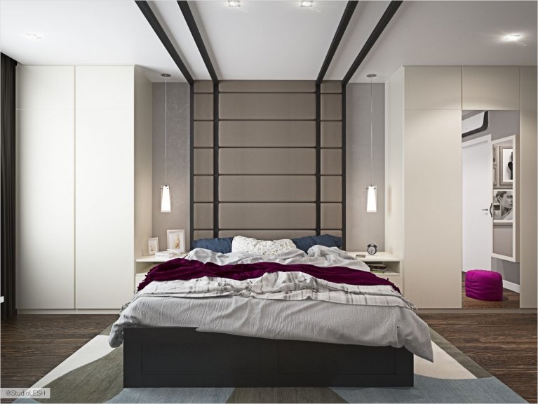 Дизайн интерьера спальни с изголовьем 