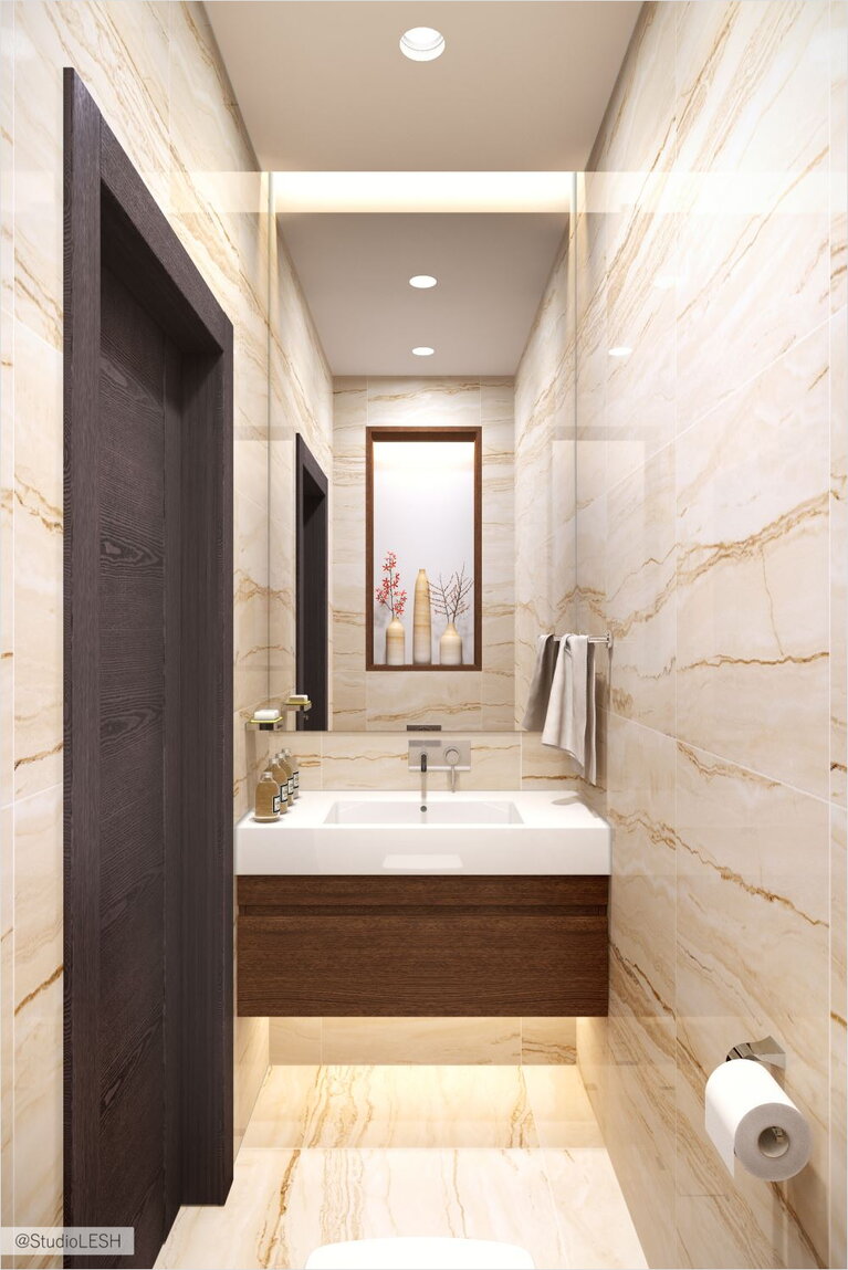 Интерьер санузла в доме 