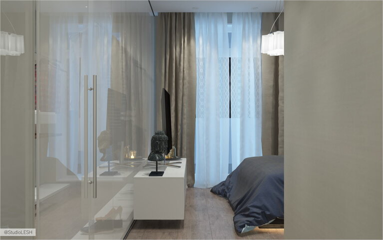 Тумба для телевизора в спальне