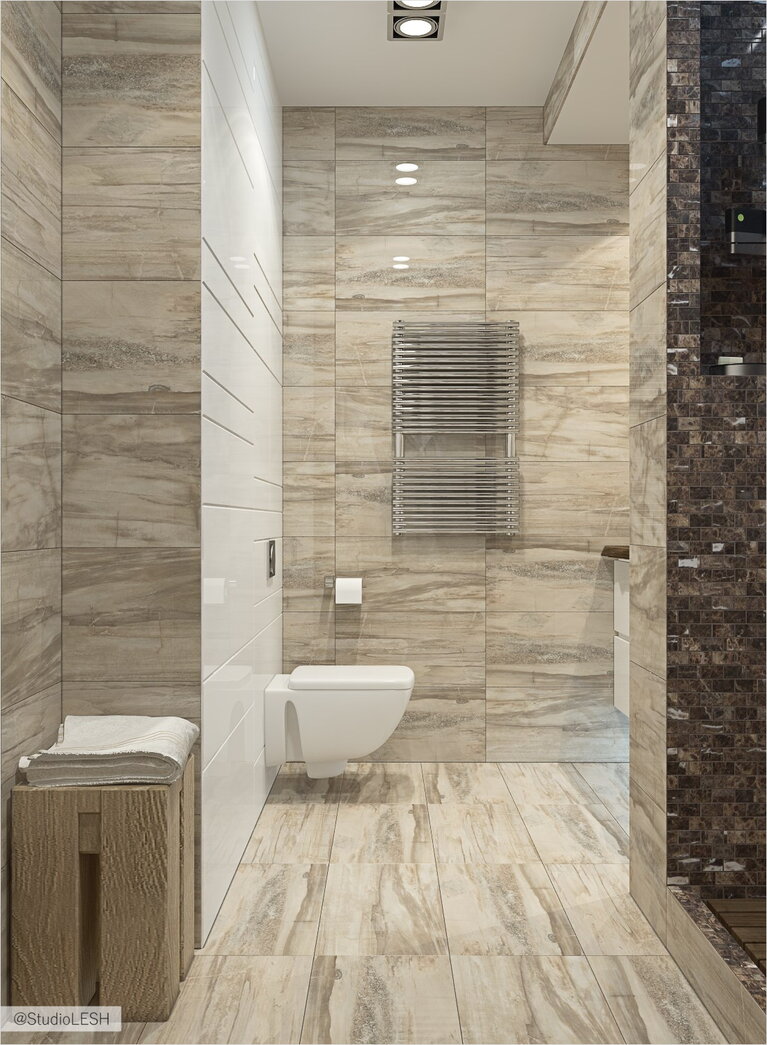 Дизайн проект санузла в квартире