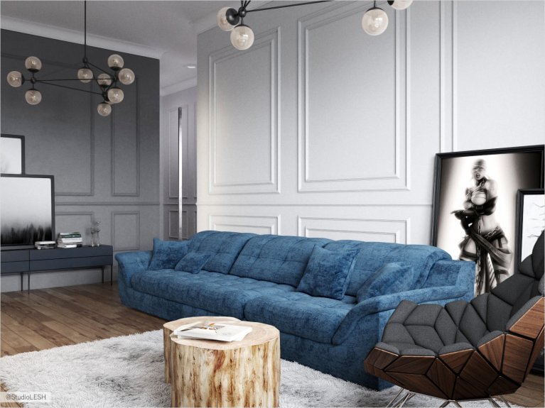 Оформление стен молдингами в современном интерьере