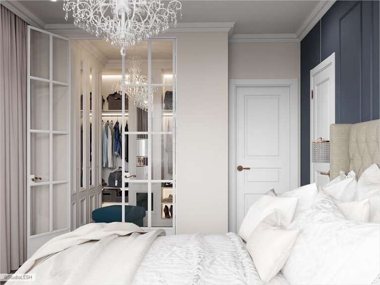 Спальня с отдельной гардеробной