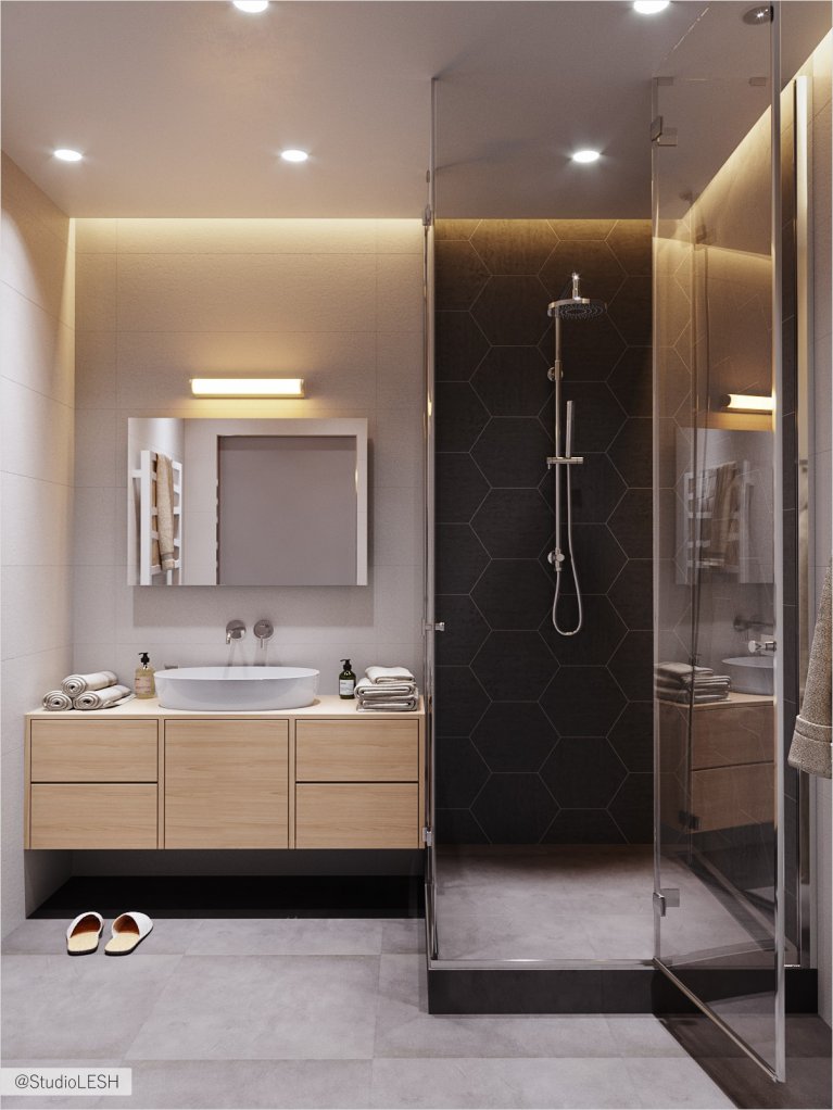 Ванная комната с душевой кабиной