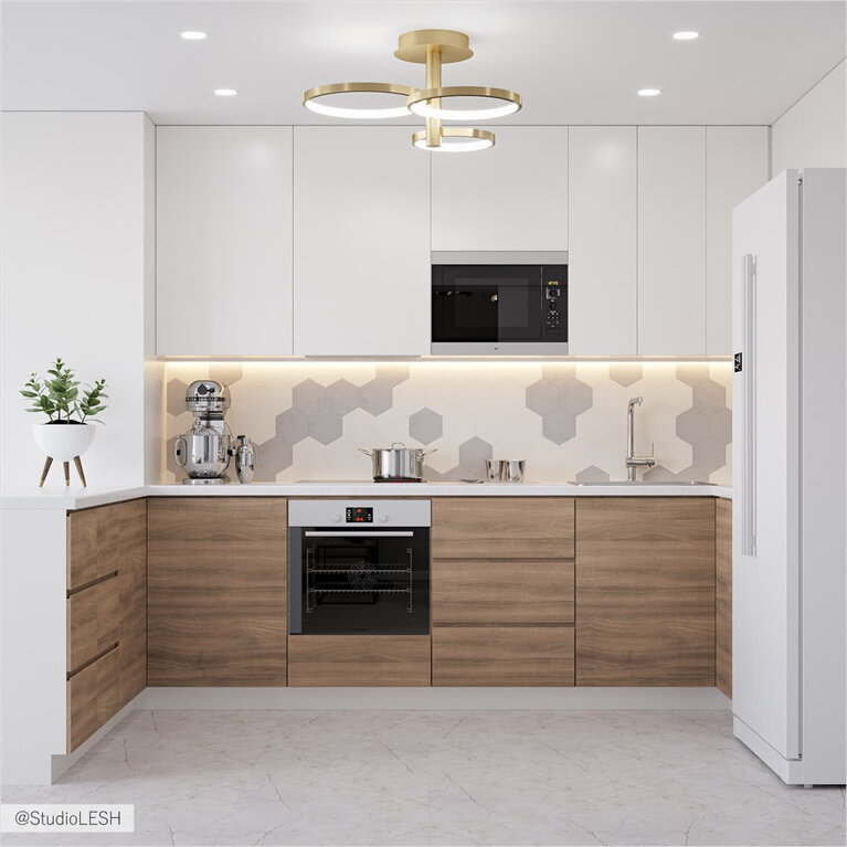 Минималистичный кухонный гарнитур