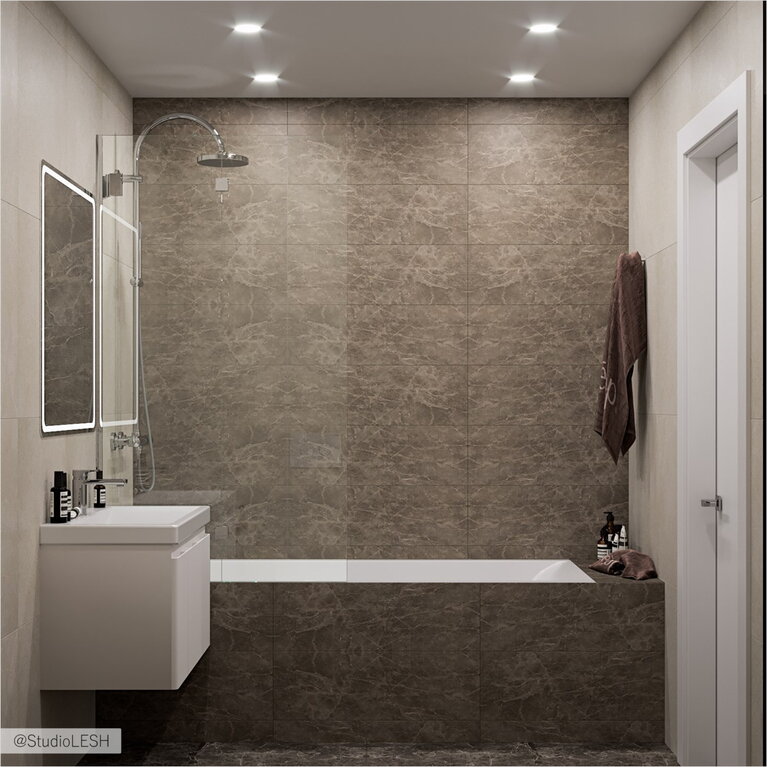 Ванная комната, керамогранит, плитка