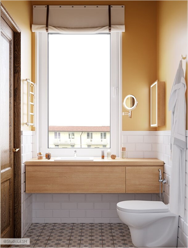 Португальский дизайн, красивый санузел