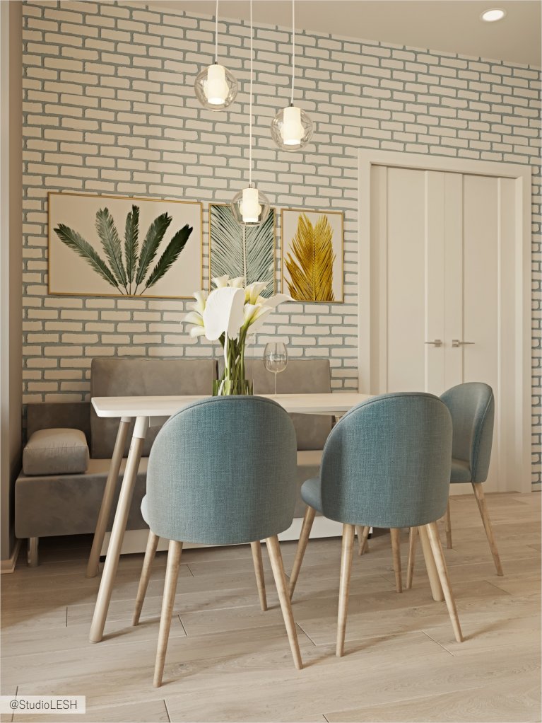 Оформление обеденной группы в современном стиле 