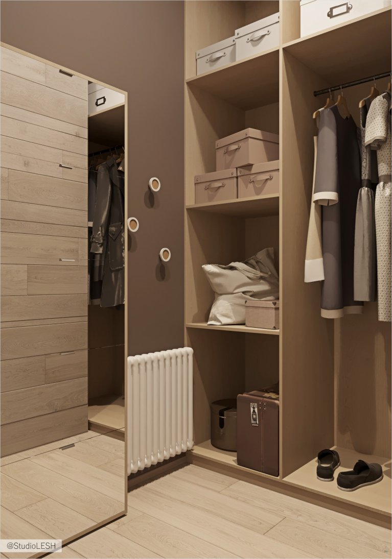 Радиатор в кладовой комнате 