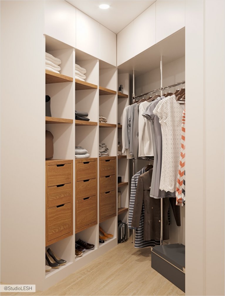 Угловая гардеробная 