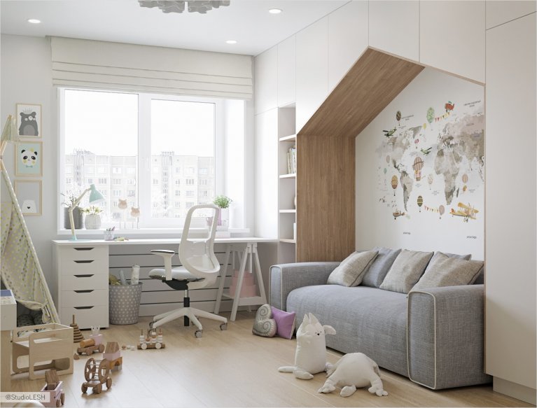 Вместительный шкаф для деткой 