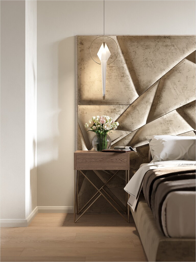 Приставная тумба к кровати в современном стиле