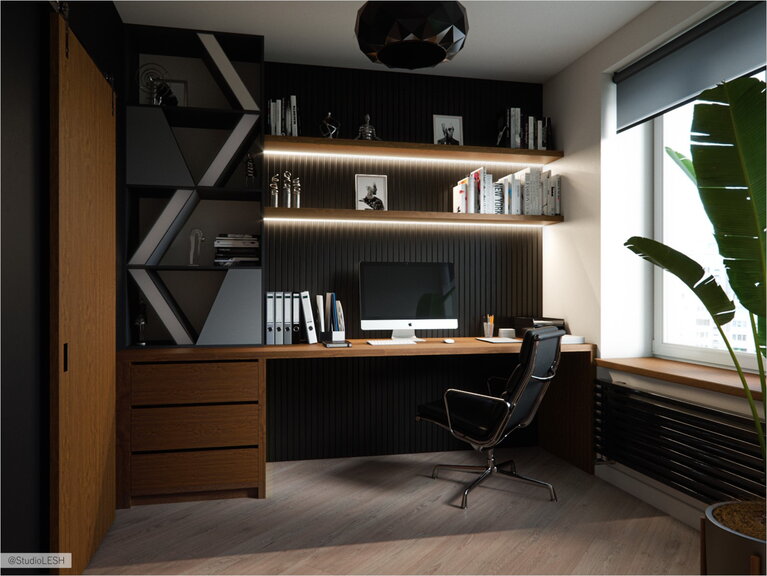 Группа мебели в кабинете сделанная на заказ