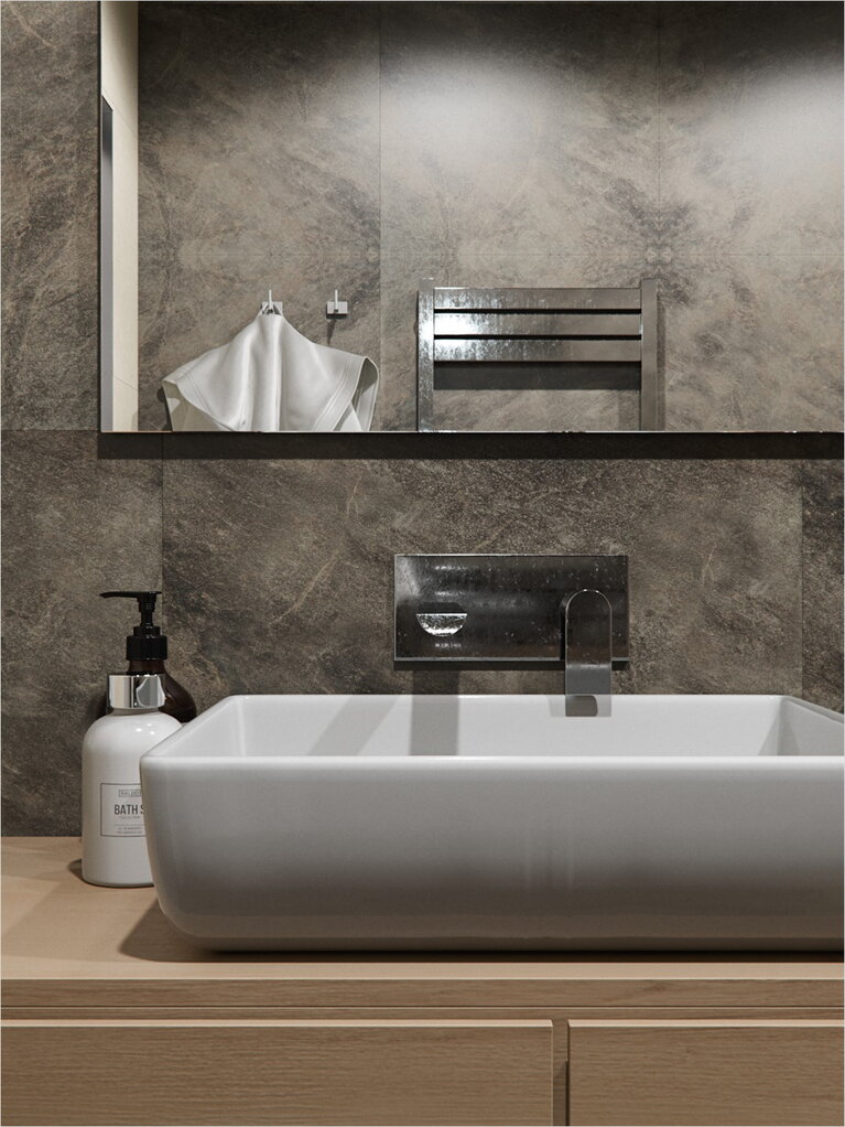 Накладная раковина в ванной комнате