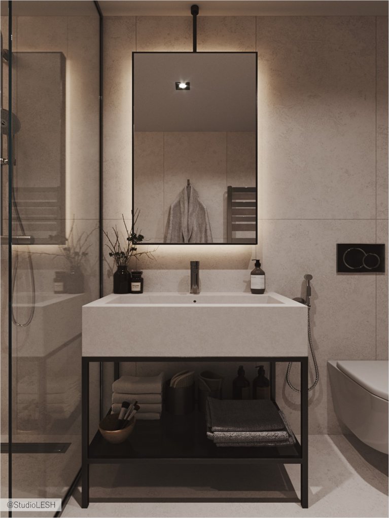 Bathroom in light tints