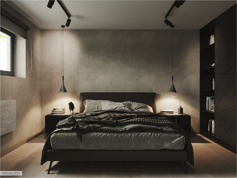 Cosy bed in the interior