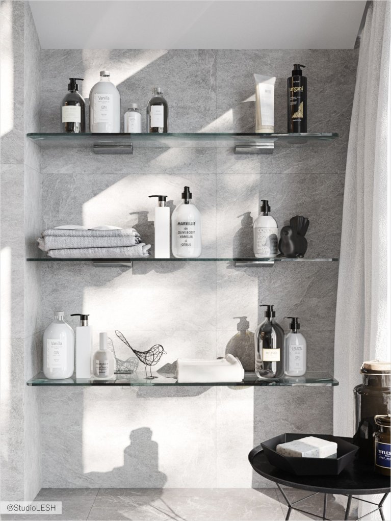 Storage system in the bathroom