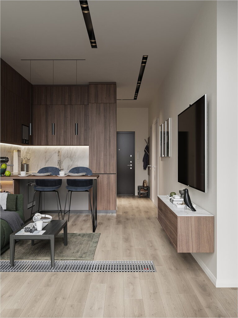 Трековые светильники как основное освещение в квартире